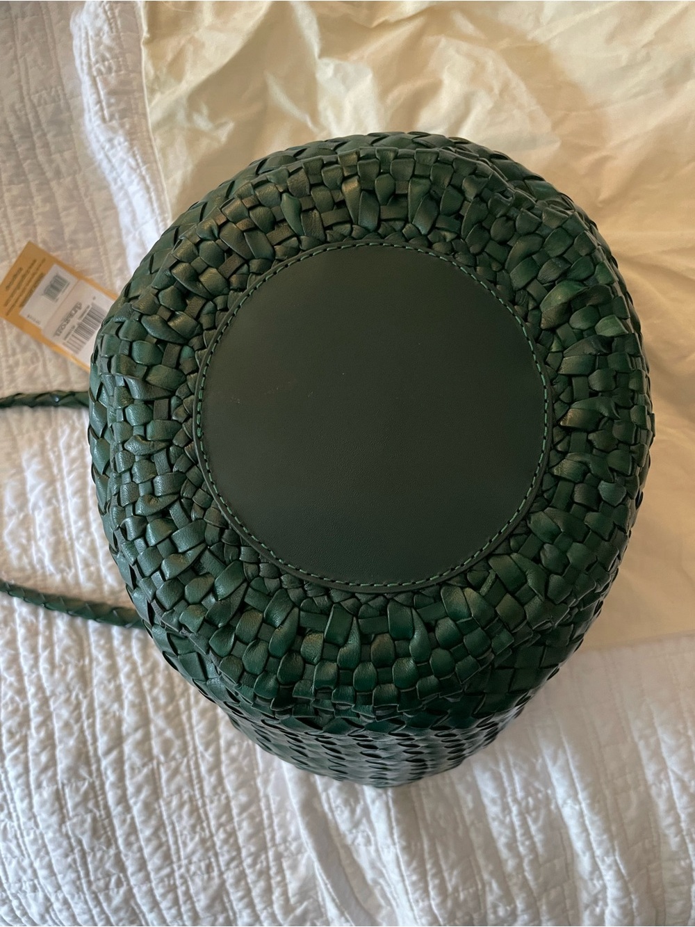 Dragon Diffusion Egola woven bag in pine green - Picture 9 of 14
